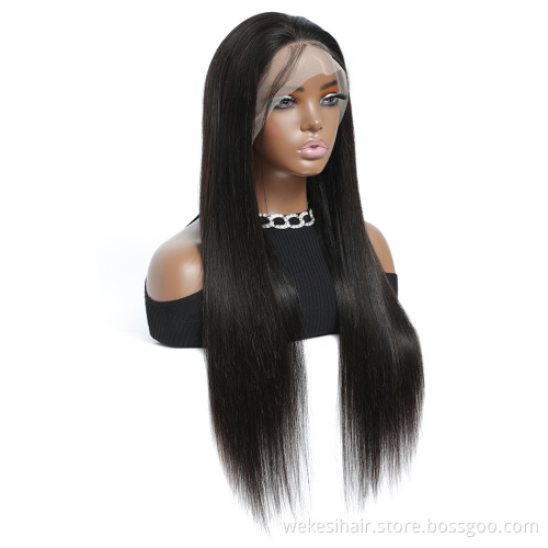 Drop Shipping Transparent 360 Lace Frontal Wig,Half Lace Frontal Wig Human Hair,Straight 13x6 Hd Frontal Wig